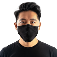 ai gerado homem vestem face mascarar isolado em transparente fundo png