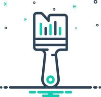 Vector mix icon for brush