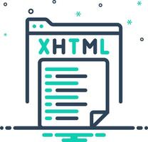 vector mezcla icono para xhtml