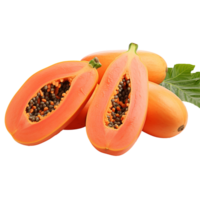 AI generated Ripen papaya fruit png isolated on transparent background