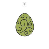 Easter egg, Easter day festival, Egg Icon symbol vector illustration isolated on white background