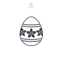 Easter egg, Easter day festival, Egg Icon symbol vector illustration isolated on white background