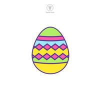 Easter egg, Easter day festival, Egg Icon symbol vector illustration isolated on white background