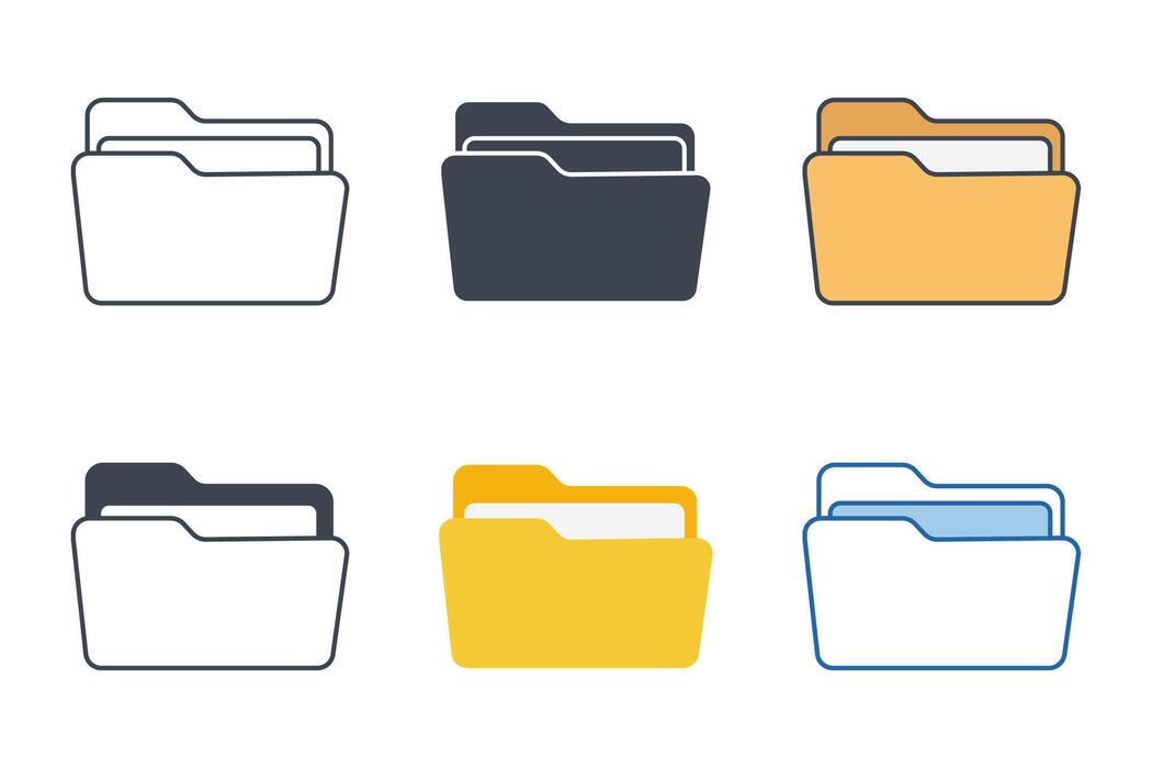 Folder Icon Set Vector Art, Icons, and Graphics for Free Download