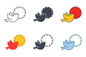 Early Bird icon collection with different styles. Early bird discount symbol vector illustration isolated on white background