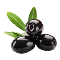 AI generated Fresh olives isolated on transparent background png