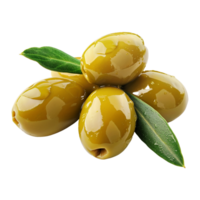 AI generated Fresh olives isolated on transparent background png