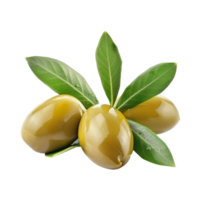 AI generated Fresh olives isolated on transparent background png