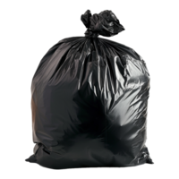 ai généré noir des ordures sac poubelle sac sur transparent Contexte png