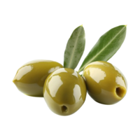 AI generated Fresh olives isolated on transparent background png