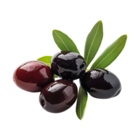 AI generated Fresh olives isolated on transparent background png