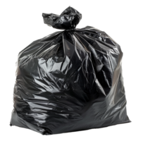 AI generated Black garbage bag trash bag on transparent background png