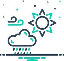 Vector mix icon for weather