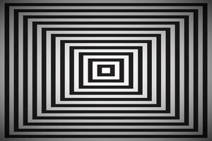Black and white square illusion, simple abstract pyramid background vector