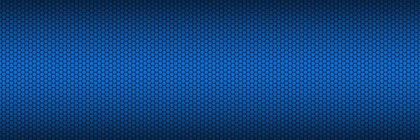 Blue background with hexagonal grid header. Abstract stainless steel banner. Modern creative design temlates. Colorful vector illustration