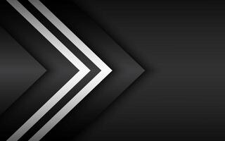 Black and white overlayed arrows, abstract modern vector background with place for your text, material design, abstract widescreen background