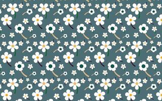 beautiful cute flowers pattern background vector