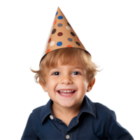 ai generado pequeño chico cumpleaños gorra png aislado en transparente antecedentes