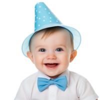 AI generated Small boy birthday cap png isolated on transparent background