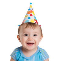 ai generado pequeño chico cumpleaños gorra png aislado en transparente antecedentes