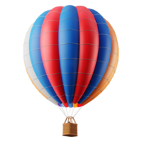 AI generated 3d air balloon isolated on transparent background png