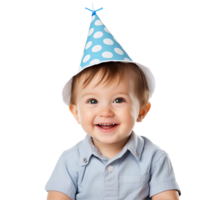 AI generated Small boy birthday cap png isolated on transparent background