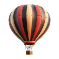 AI generated 3d air balloon isolated on transparent background png