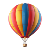 AI generated 3d air balloon isolated on transparent background png