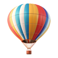 AI generated 3d air balloon isolated on transparent background png