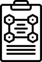Vector black line icon for protocol