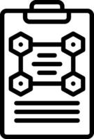 Vector black line icon for protocol