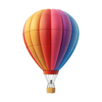 AI generated 3d air balloon isolated on transparent background png