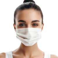 AI generated Girl wearing mask on transparent background png