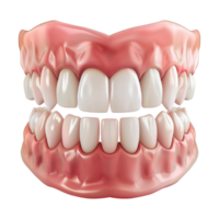 AI generated A sore tooth amidst healthy teeth isolated on transparent background png