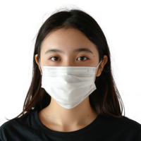 AI generated Girl wearing mask on transparent background png