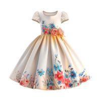 AI generated Kids dress isolated on transparent background png