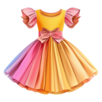 AI generated Kids dress isolated on transparent background png