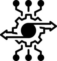 Solid black icon for integrated vector