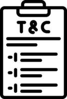 Vector black line icon for conditions