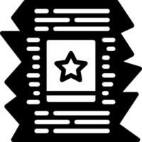 Solid black icon for classified vector