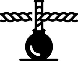 Solid black icon for rope vector