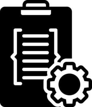 Solid black icon for compilation vector