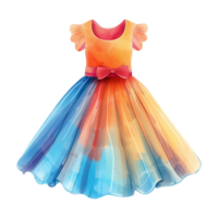 AI generated Kids dress isolated on transparent background png