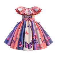 AI generated Kids dress isolated on transparent background png