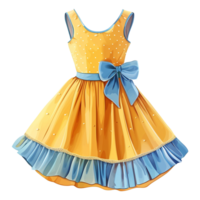 AI generated Kids dress isolated on transparent background png