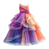 AI generated Kids dress isolated on transparent background png