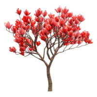 ai generiert Tulpe Baum isoliert auf transparent Hintergrund png