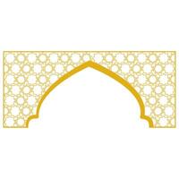 Islamic border frame vector