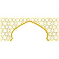 Islamic border frame vector