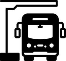 Solid black icon for transit vector